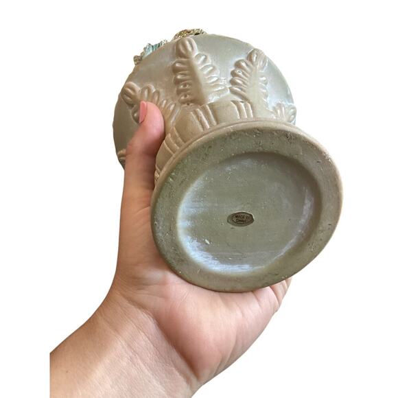 Floral Topiary Set White Christmas Decor White Flower Traditional French Country - Picture 5 of 5